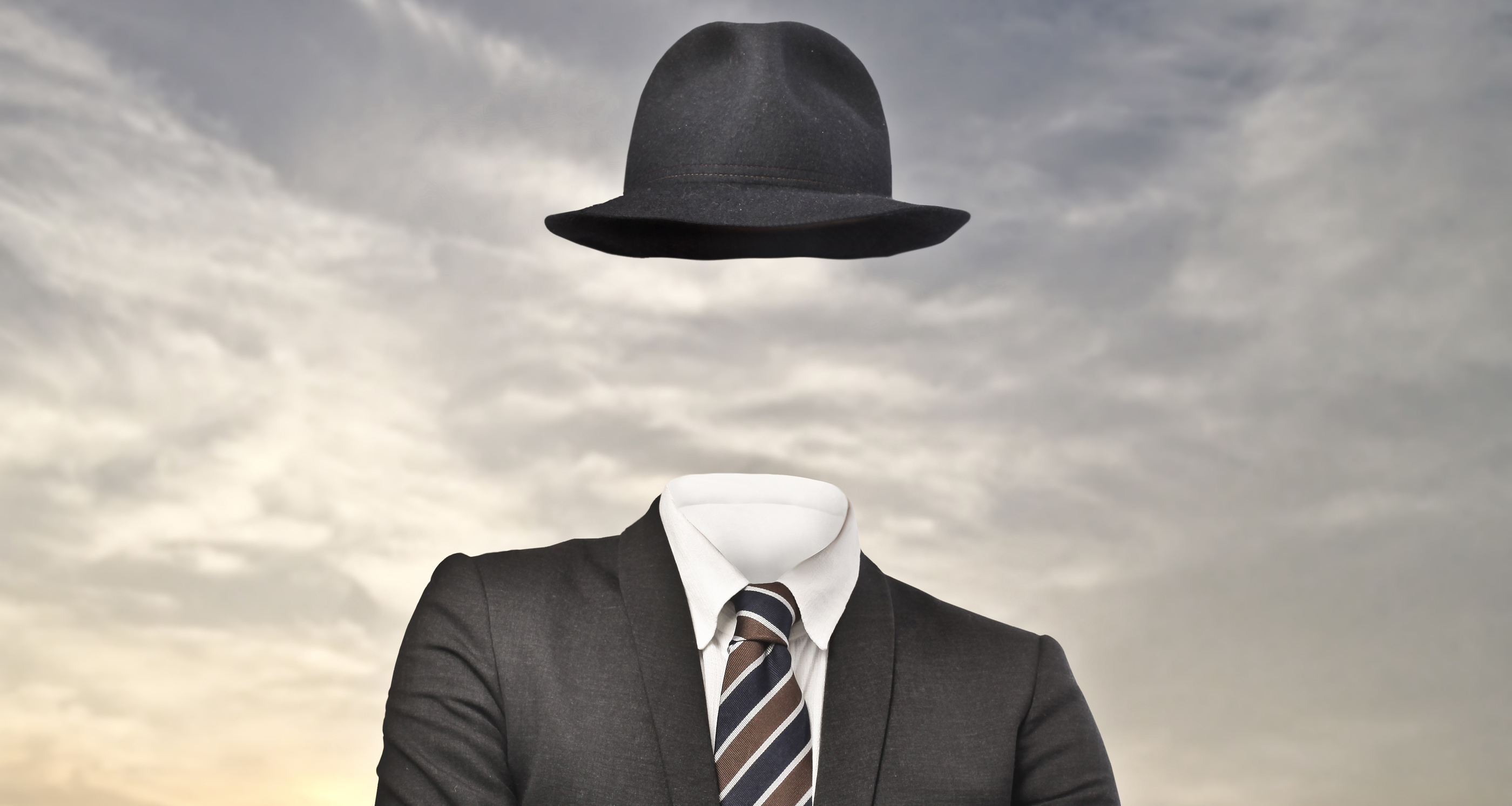 invisible businessman with hat