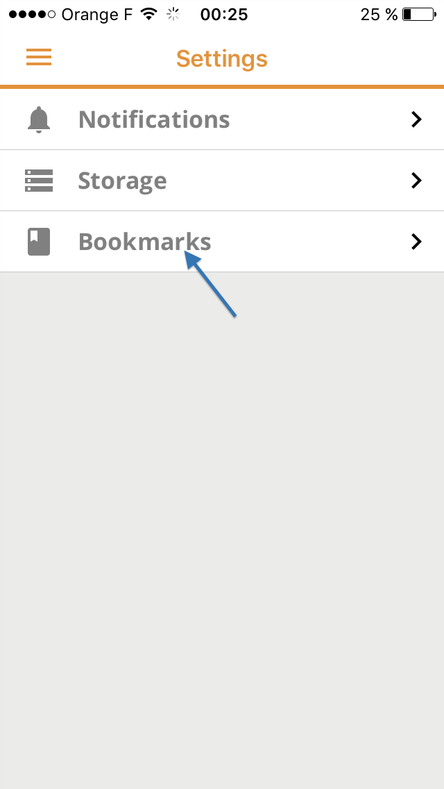 settings bookmark